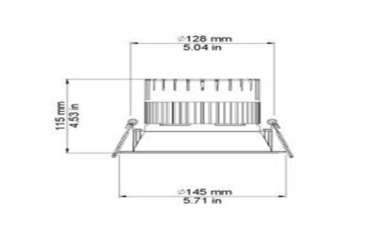 long life 18W led ceiling downlights for subway / factory , Aluminum / PC