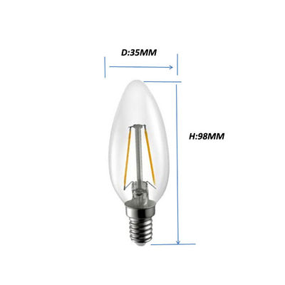 2PC COB Led Candle Light Bulbs / E14 Led Candle Shape Bulb AC 220V - 240V