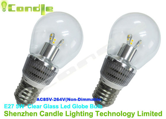 360 Degree Ac110v High Lumen Led Bulb , High Brightness 5w Led Globe Light Bulbs E27