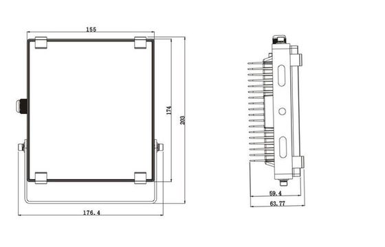 20 W Waterproof LED Flood Light With 2700K - 7300K 2000lm Long Lifespan