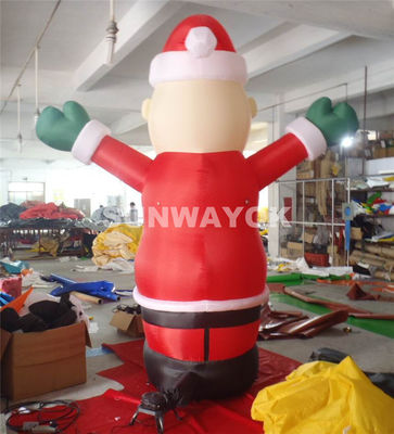 Santa Claus Jr Inflatable Advertising Model With LED Light / Christmas Celebrations