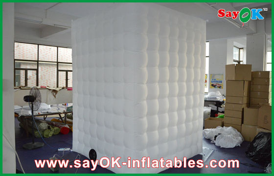2.6m Height White Quadrate Strong Oxford Cloth Photobooth With LED Light