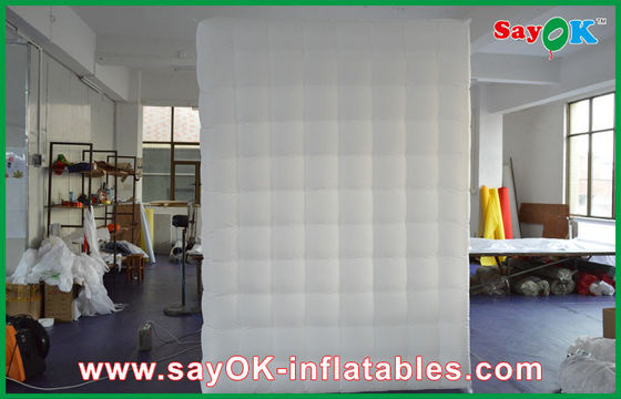 2.6m Height White Quadrate Strong Oxford Cloth Photobooth With LED Light