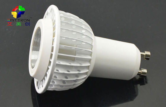 Sliver 5 Watt GU10 LED Spot Light Fixture Energy Saving 60Hz , 2800K - 7500K